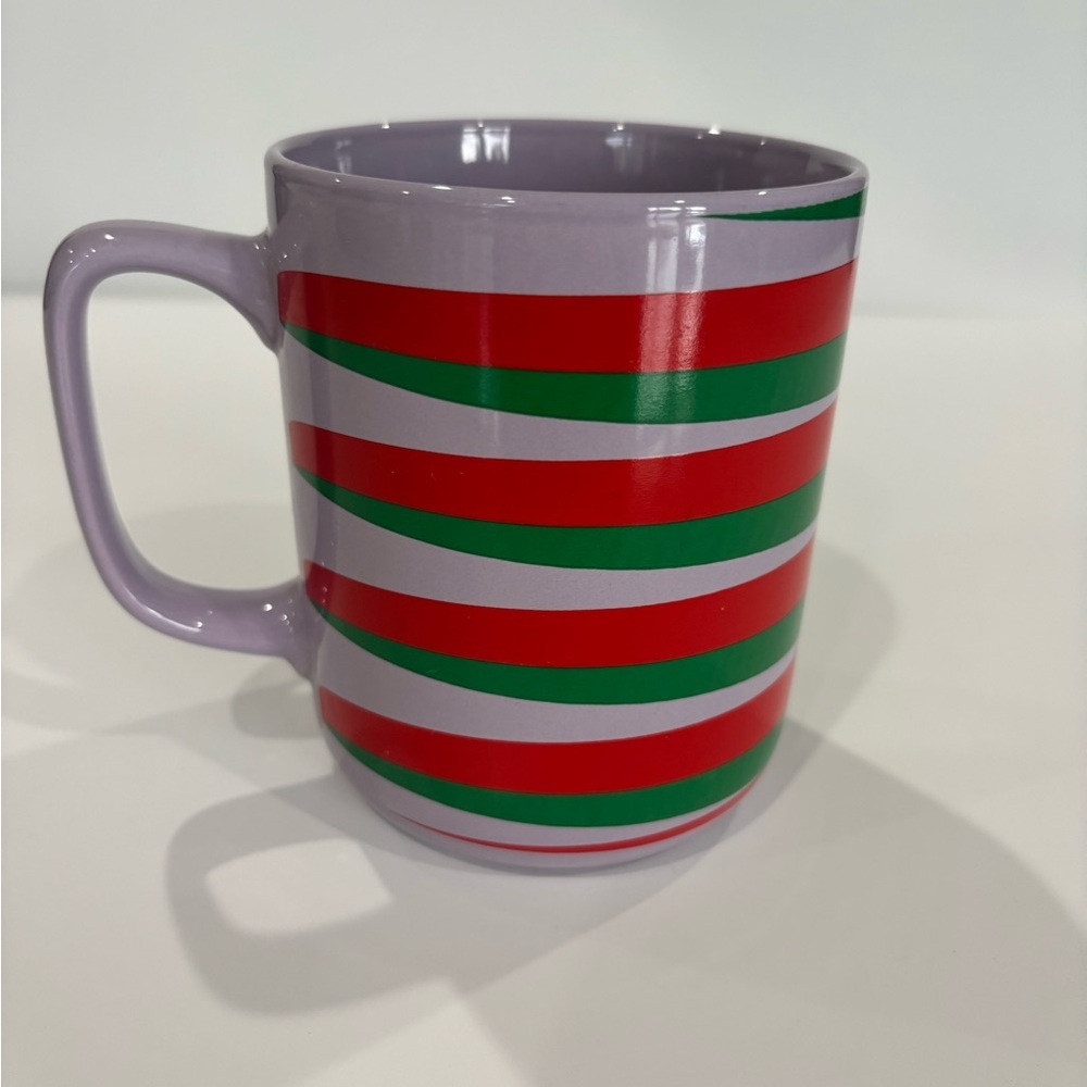 Holiday 2020 Starbucks Purple with Red And Green Stripes 11oz Ceramic Mug - Picture 5 of 13